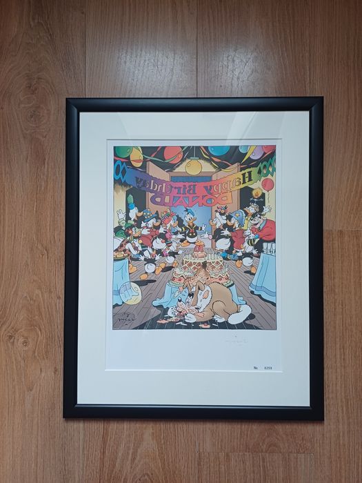 Kaczor Donald- Vicar obraz z autografem- UNIKAT