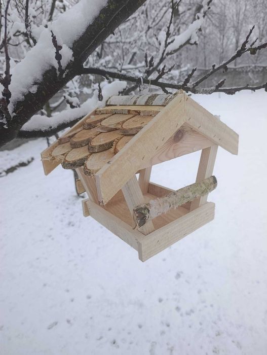 Karmnik dla ptaków brzozowy