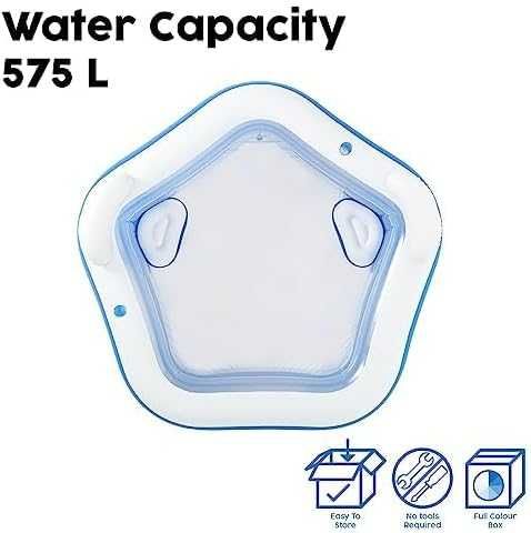Piscina insuflável  com duas poltronas porta-bebidas 213x206x69cm NOVO