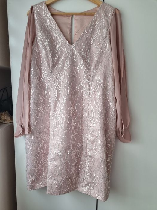 Sukienka wesele brudny roz rozmiar 40