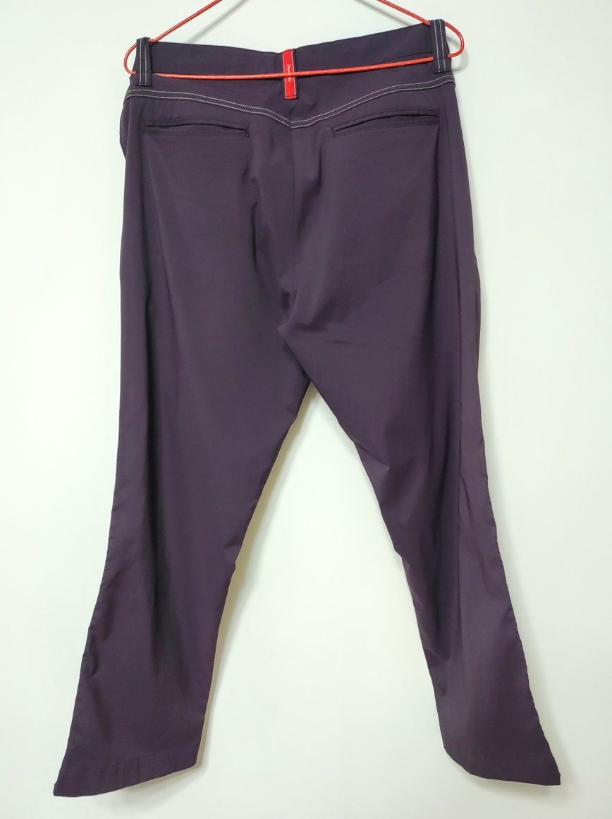 Брюки штани чоловічі щільні бордові фіолетові прямі, розмір М