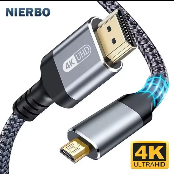 Micro HDMI - HDMI кабель, 4K 60HZ,  3-х метровый