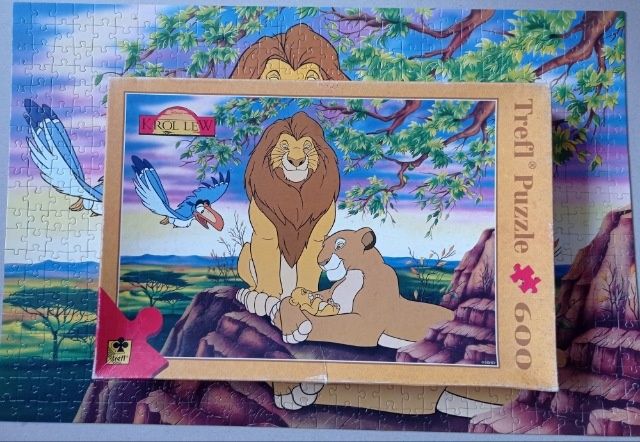 Puzzle żólty trefl Disney król lew 600 elementów