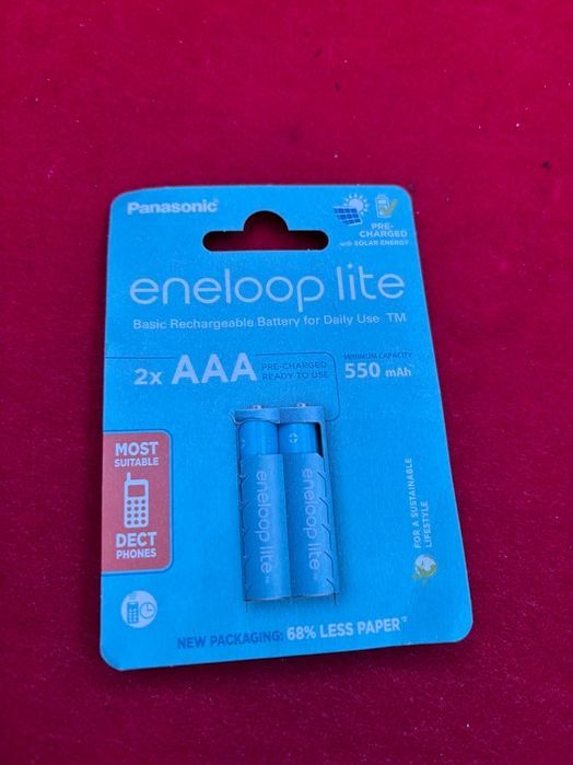 panasonic eneloop akumulatorki aaa 550mah 2szt lite napięcie 1,2v