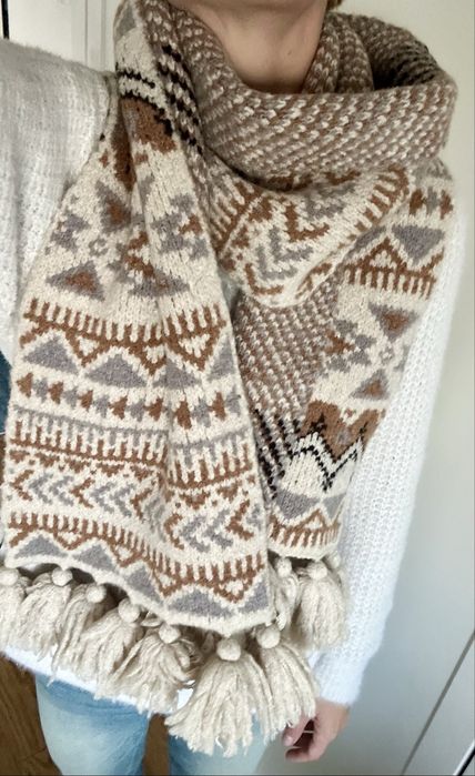 Mango mega mięsisty ciepły miły szal aztecki dwustronny