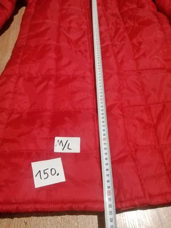 Płaszczyk wiosenny i jesienny czerwony pikowany, M id. (150)