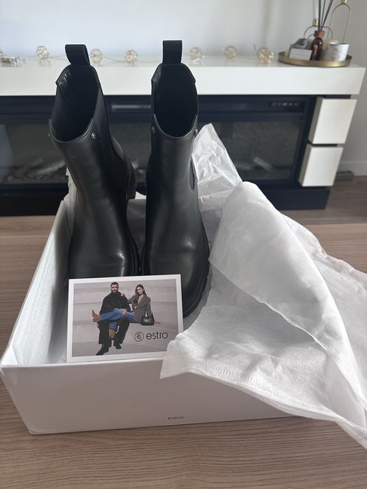 Челсі черевики шкіряні жіночі Estro з утепленням