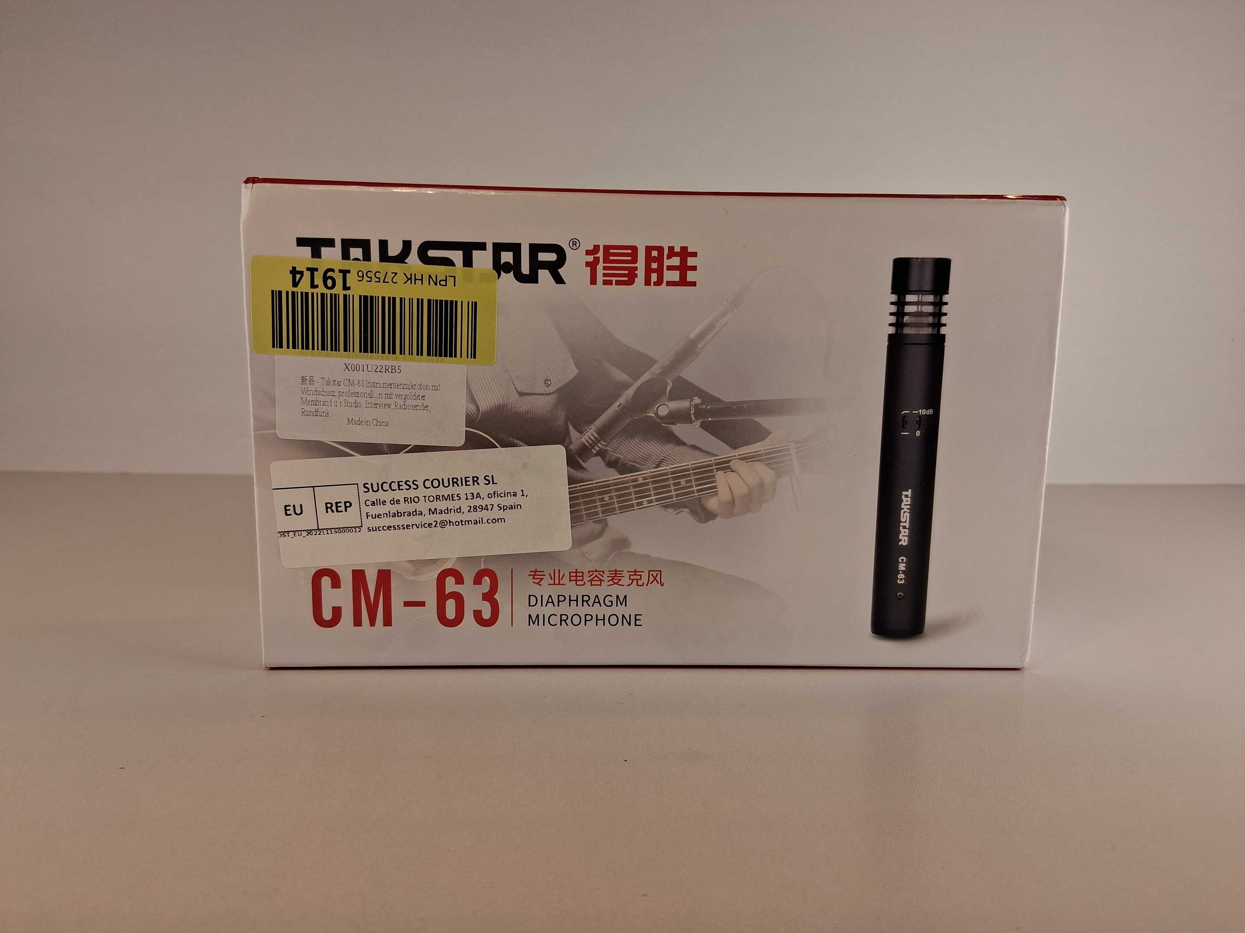 E105 TAKSTAR CM-63 Profesjonalny Mikrofon Pojemnościowy Estdian