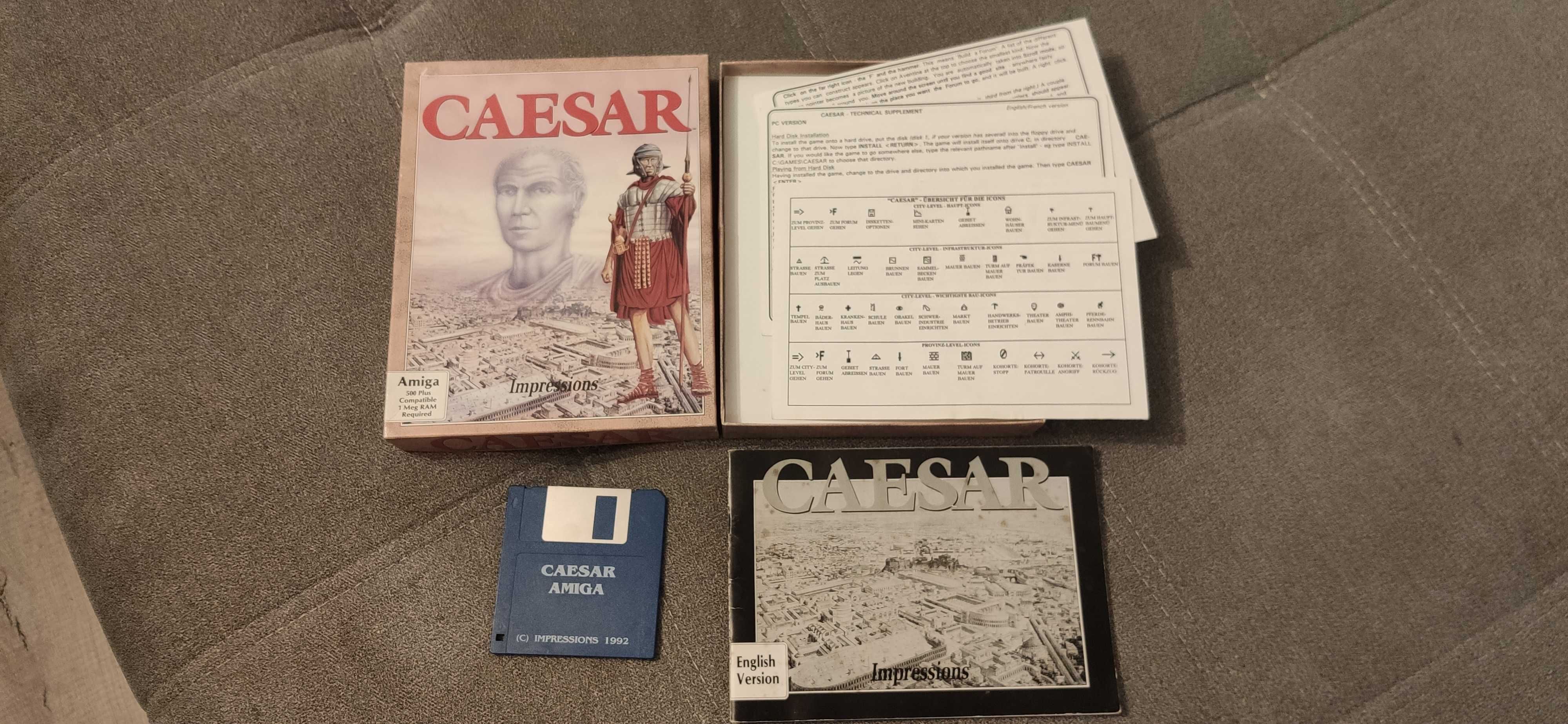 Caesar Impressions - gra na Amige 500, box, stan dbd