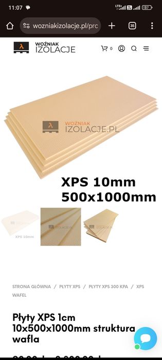 Styrodur 1 cm  11 paczek XPS 10 mm