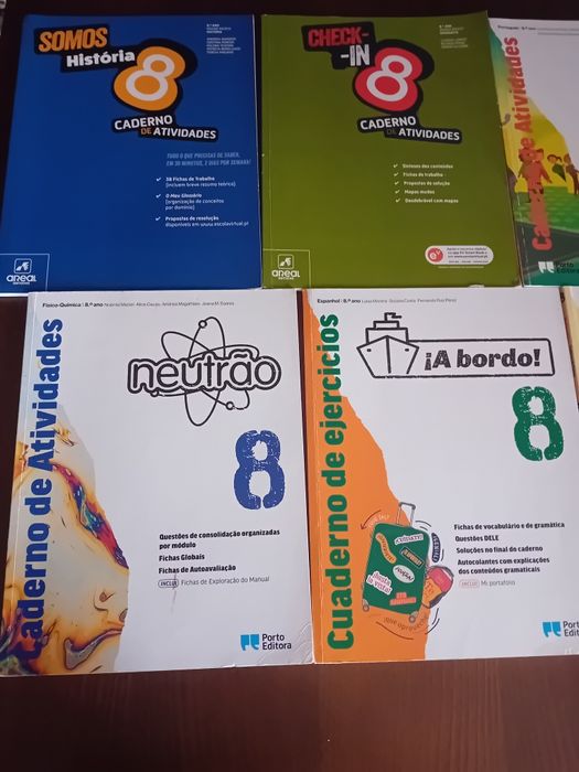 Cadernos de atividades 8.o ano bom estado