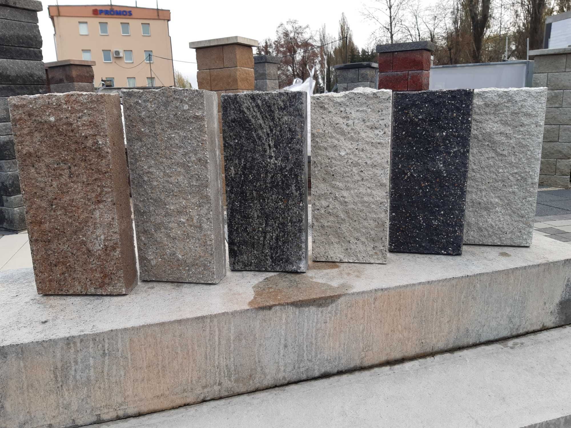 Palisada betonowa łupana obrzeże kostka brukowa 34x15 cm