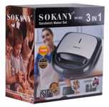 Мультипекарь Sokany SK-902 на 3 пластины с антипригарным покрытием