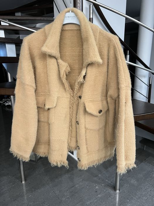 Kurtka, sweter alpaka carmelowa, one size(36-40)