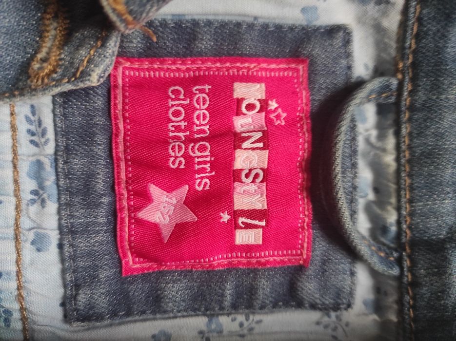 Kurtka jeansowa dziewczęca 158