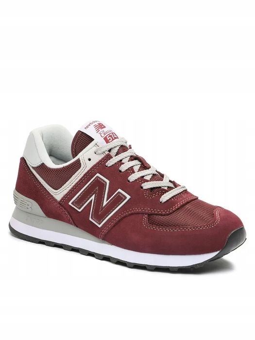 New Balance 42,5 Buty Męskie Ml574Evm Bordowe Sneakersy Skórzane T783