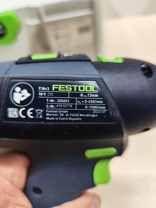 07.2023 ріу Festool T 18+3 безщітковий акумуляторний шуруповерт Фестул