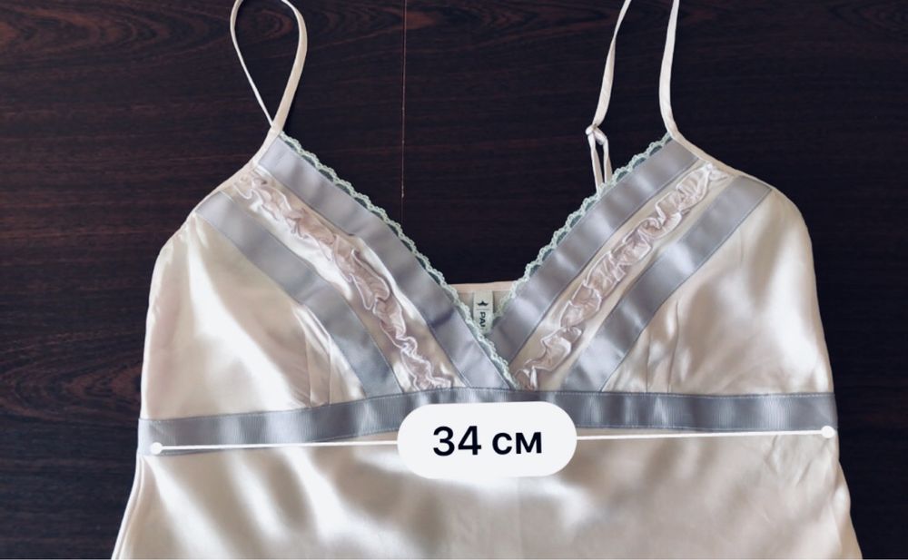 Брендова 100% нат шовк Palmers розм S 42-44 комбінація сорочка шелк