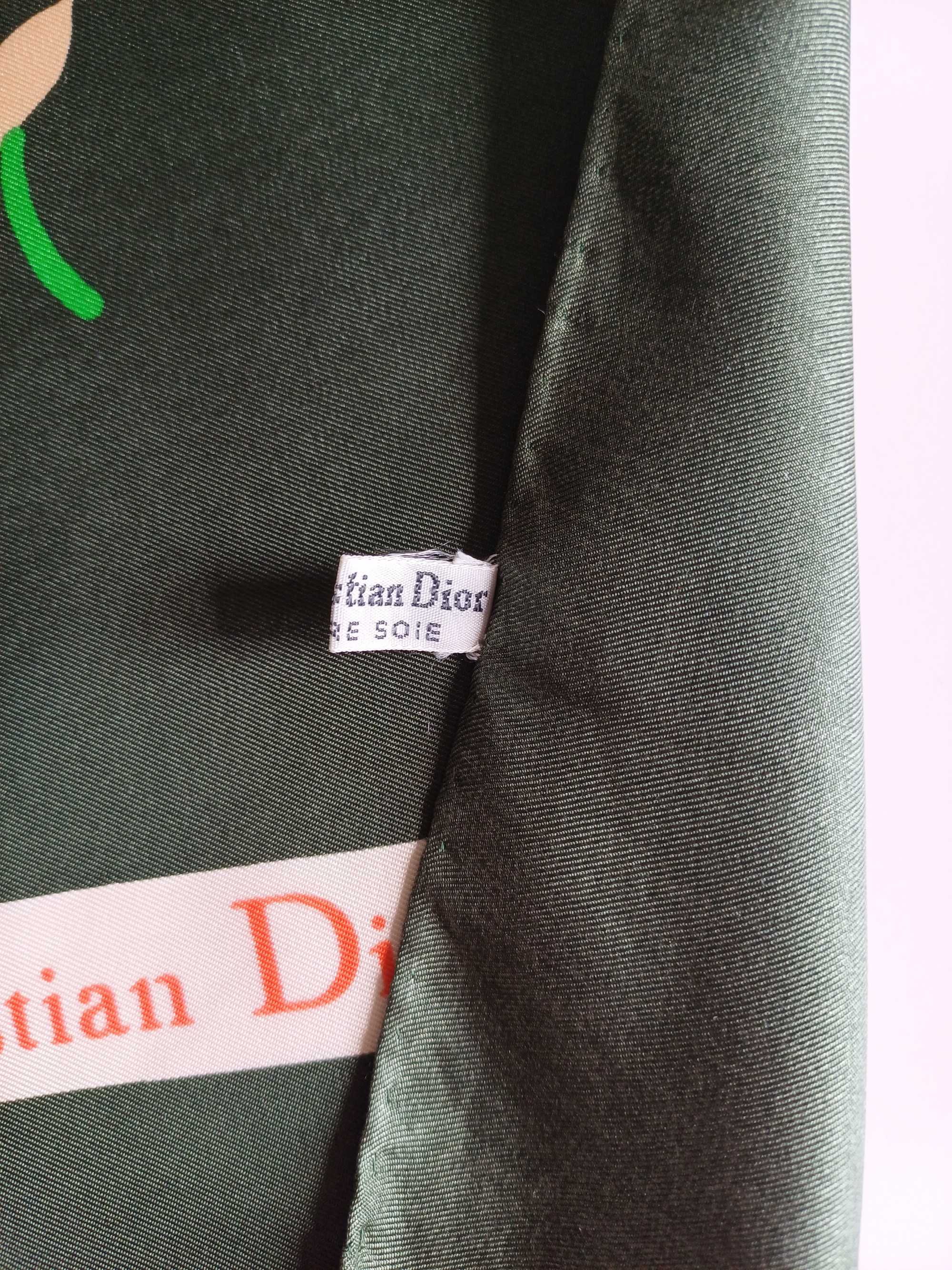Duża jedwabna chusta Christian Dior