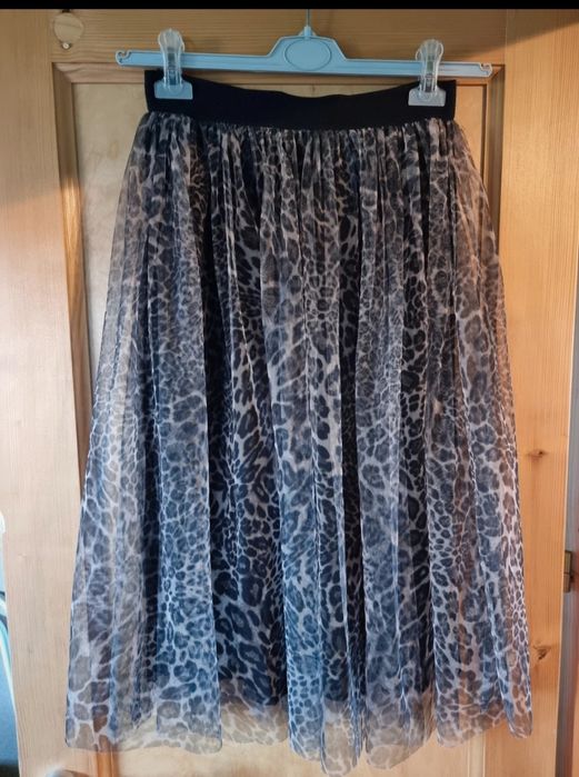 Spódnica tiulowa midi pantera