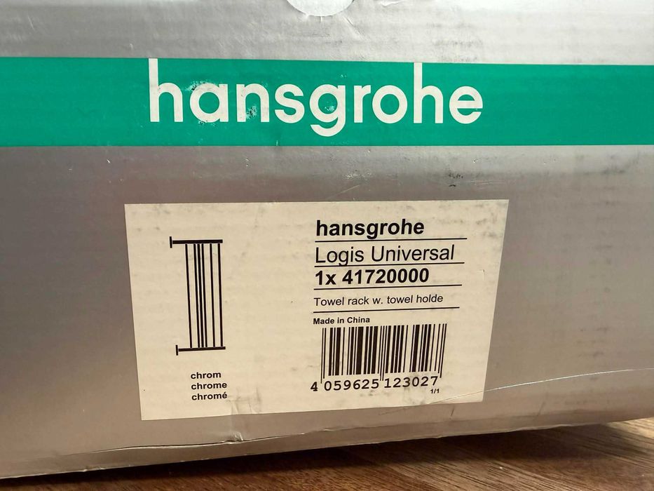 Wieszak półka chrom nowy łazienka hansgrohe logis universal