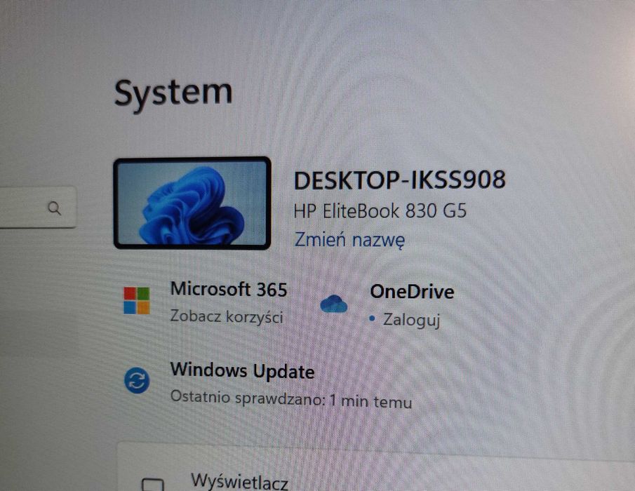 HP Elitebook i5-8350U, 1,7GHz, 8 GB RAM, Windows 11 Pro, gratisy