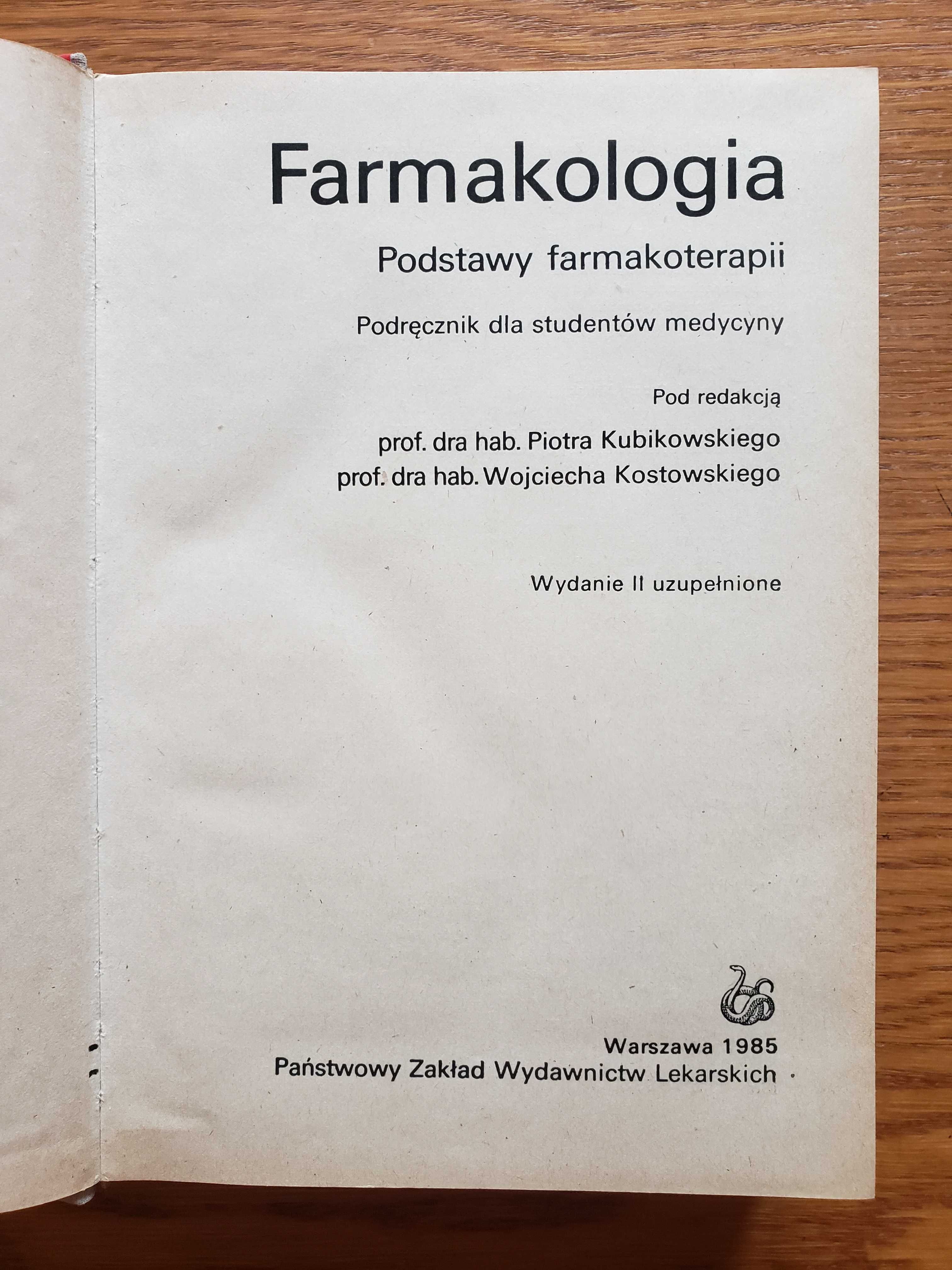 Farmakologia. Podstawy. Podręcznik dla studentów medycyny - Kubikowski