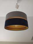 Lampa welurowa granatowo-złota