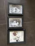 Conjunto de 3 quadros com imagens Fernando Pessoa