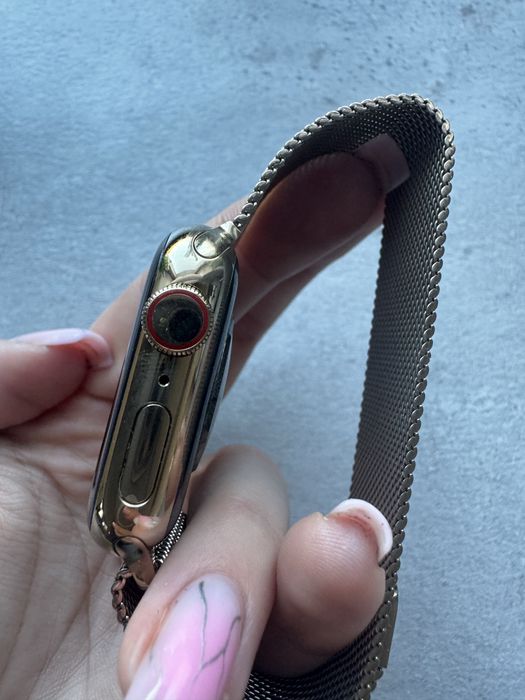 Apple watch seria 8 zloty 41mm cellular + bransoleta mediolanska