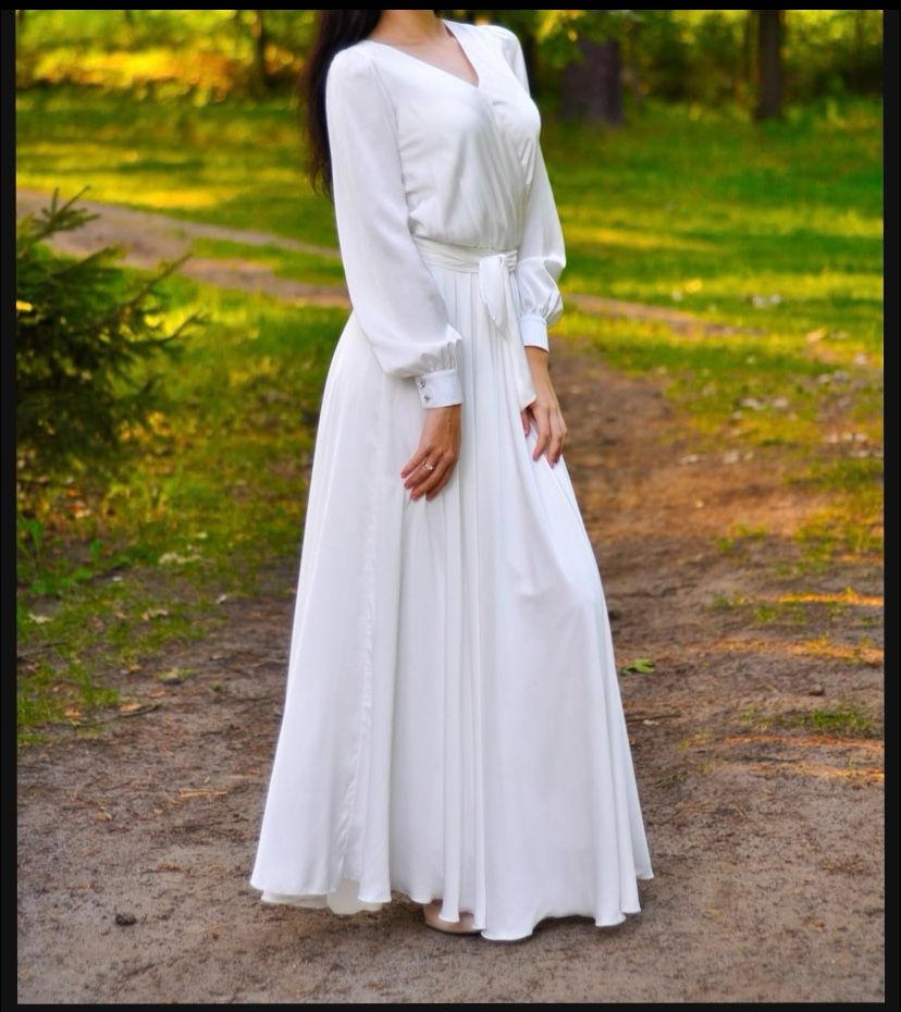 Біле плаття Selam XS, елегантне, як нове
