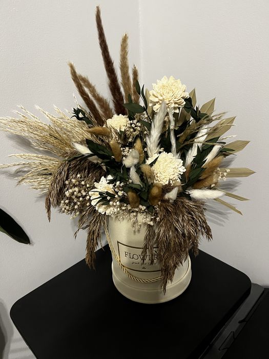 Flowerbox z suszem / flowerbox z suszonymi trawami