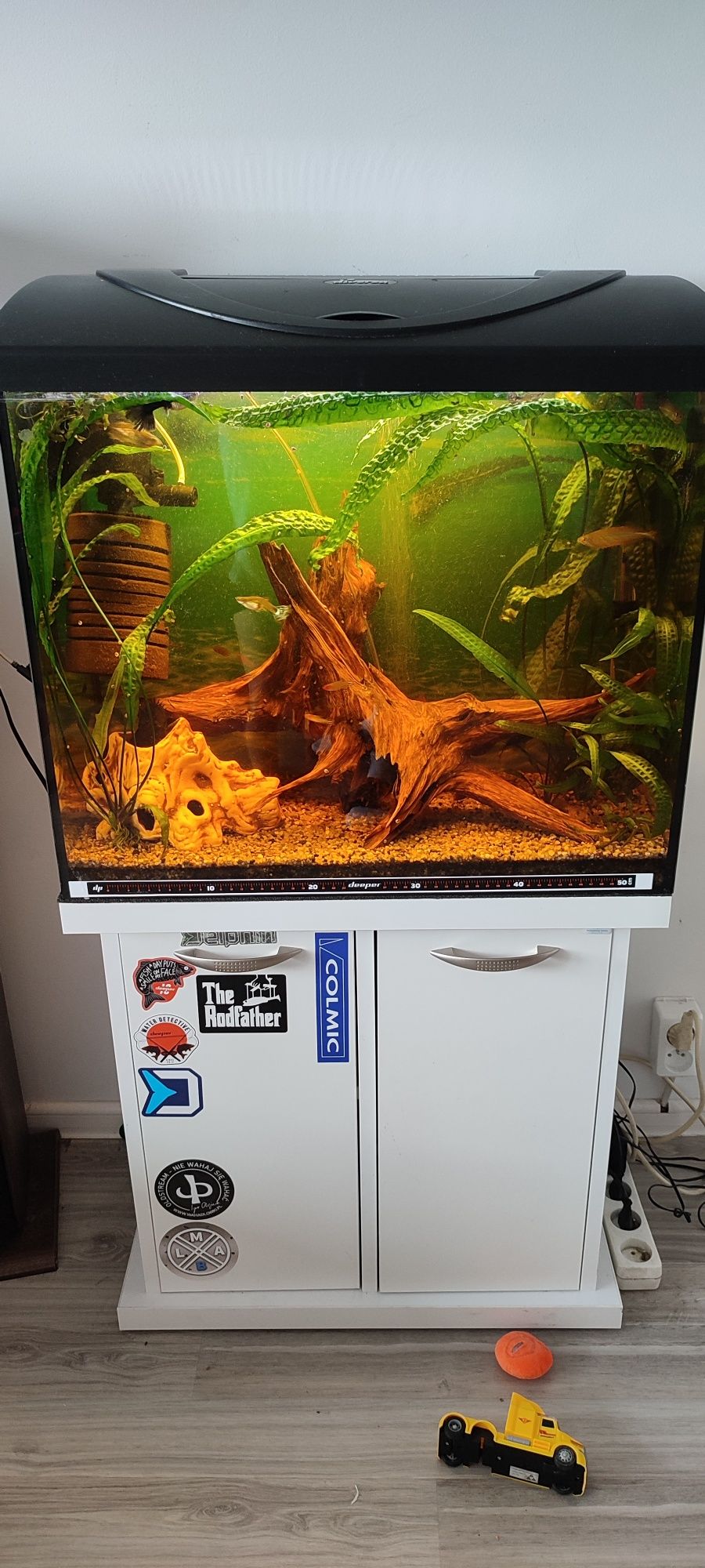 Akwarium  90l  z szafką i mediami