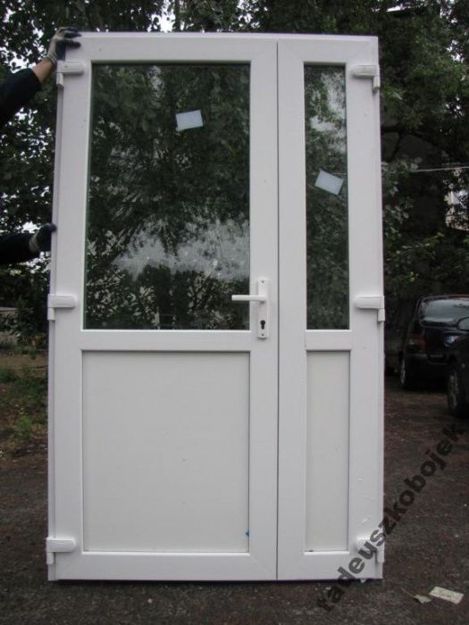 Drzwi PCV 140 X 210 białe sklepowe Katowice