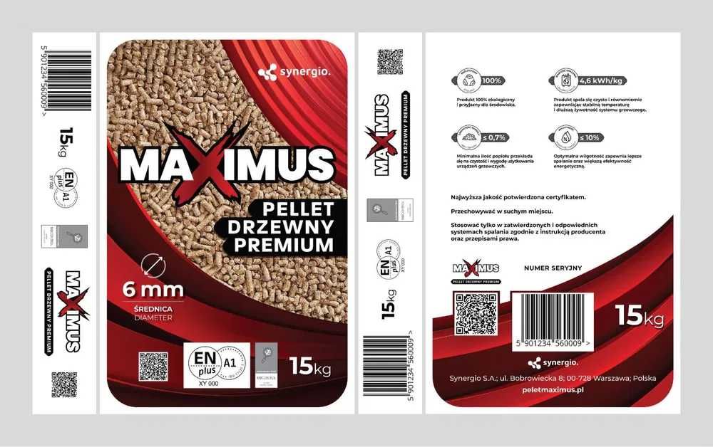 Pellet drzewny MAXIMUS klasa A1 DinPlus