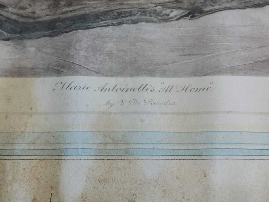 Quadro de gravura francesa de Marie Antoinette