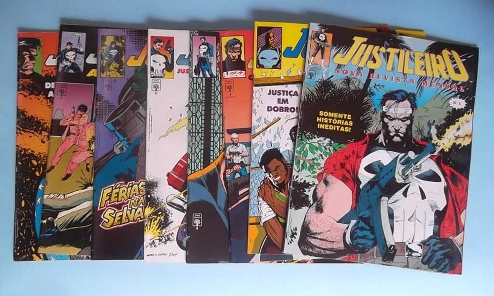 JUSTICEIRO - Coleção completa 8 edições, em formato grande.