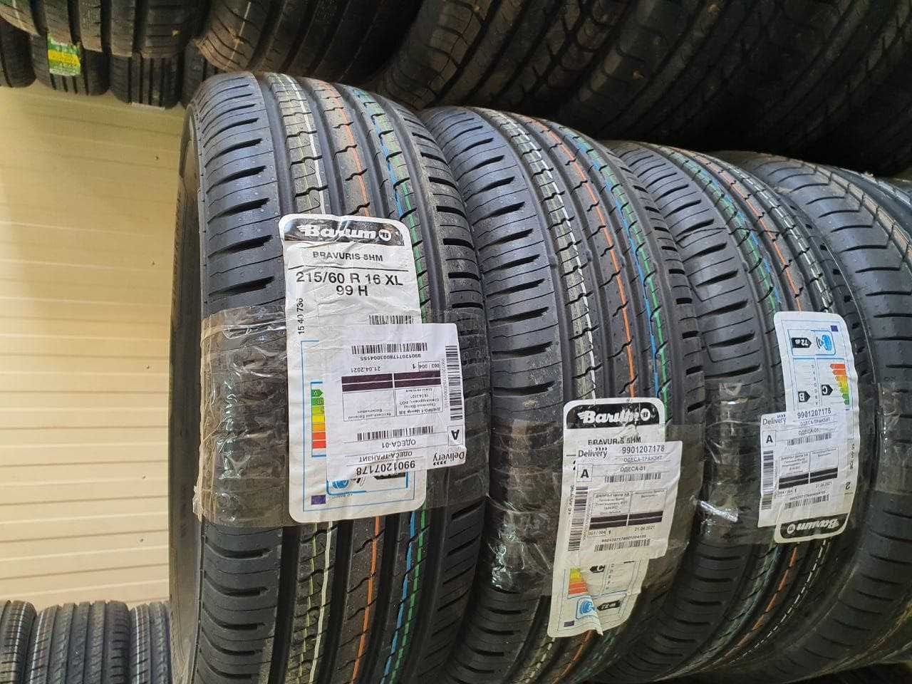 Шины Barum Bravuris 5HM 215/60 R16 99H XL состояние новых 4шт комплект