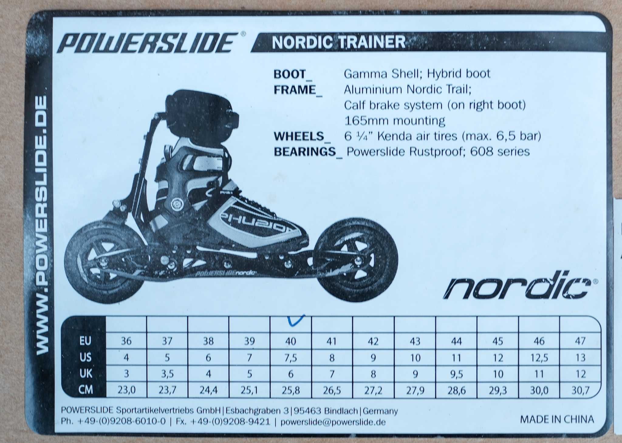 Rolki terenowe Powerslide Nordic Trainer (rozm. 40)