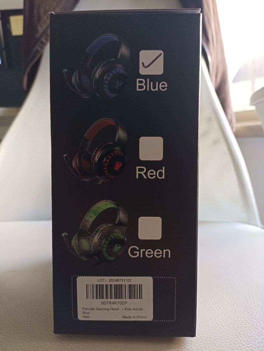 Headset gaming azul c/microfone