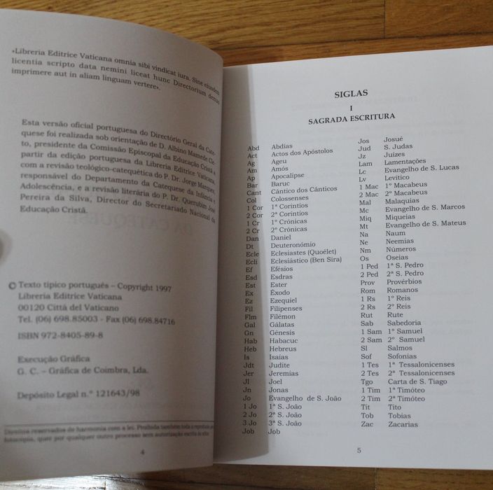 Livro "Directório Geral da Catequese" (1998)