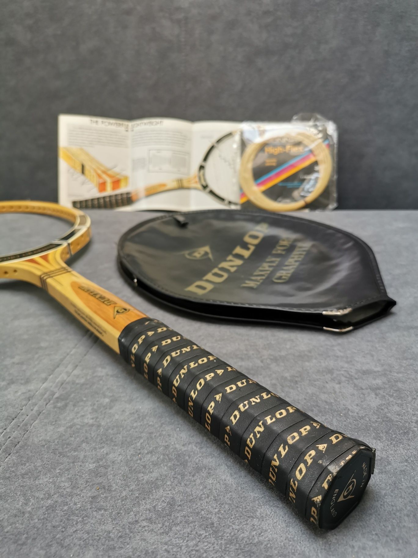 Dunlop Maxply Fort Graphite / Rakieta drewniana tennis / Vintage Retro