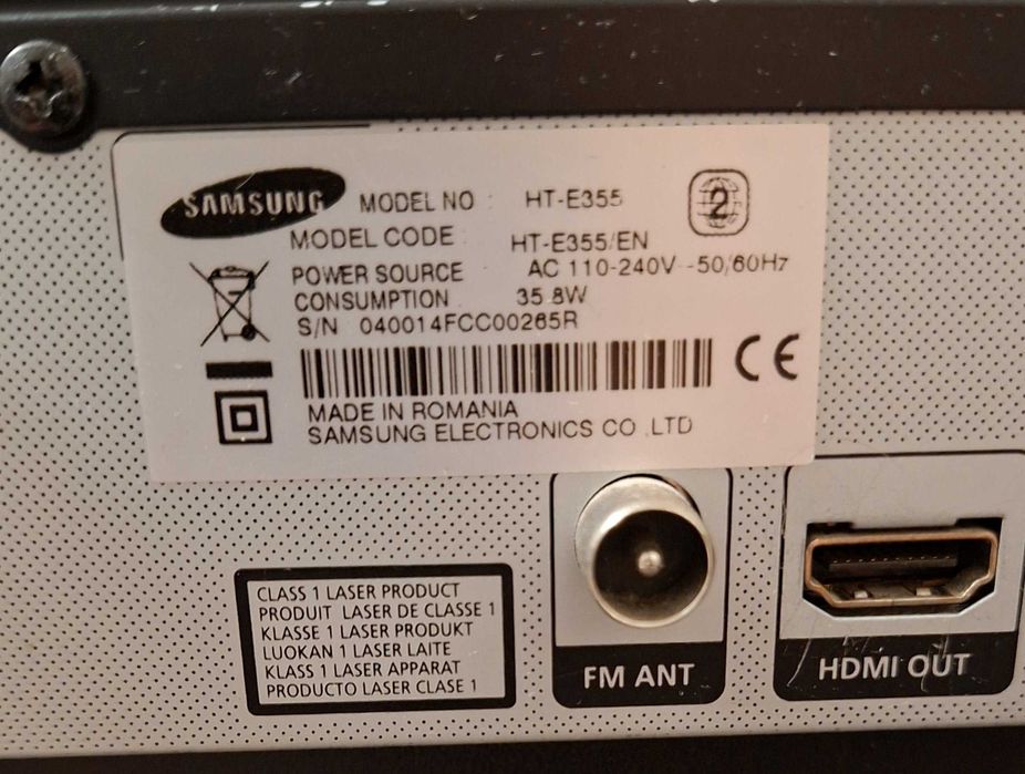 Zestaw kina Samsung HT-E355 100% sprawny