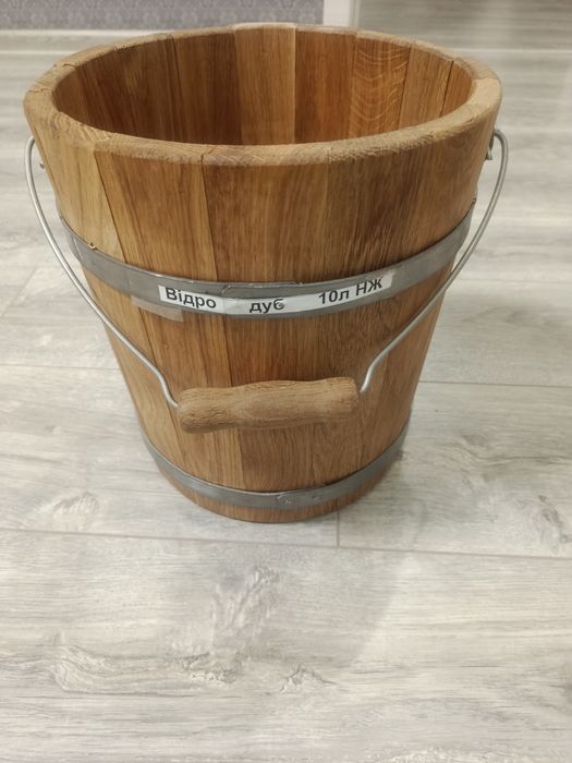 Відро для сауни дубове