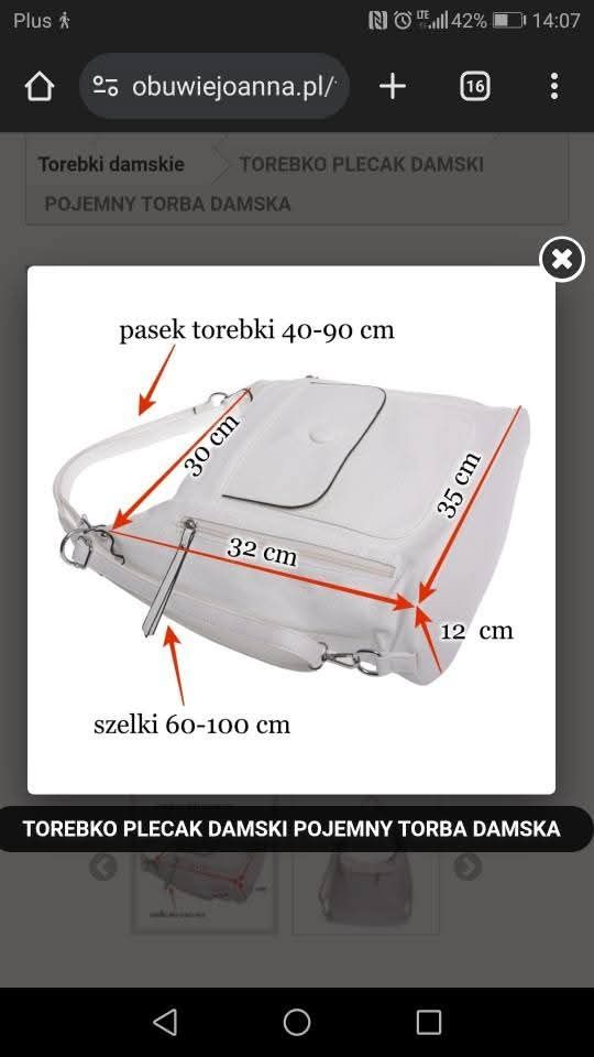 Torebka która można jako plecak nowa