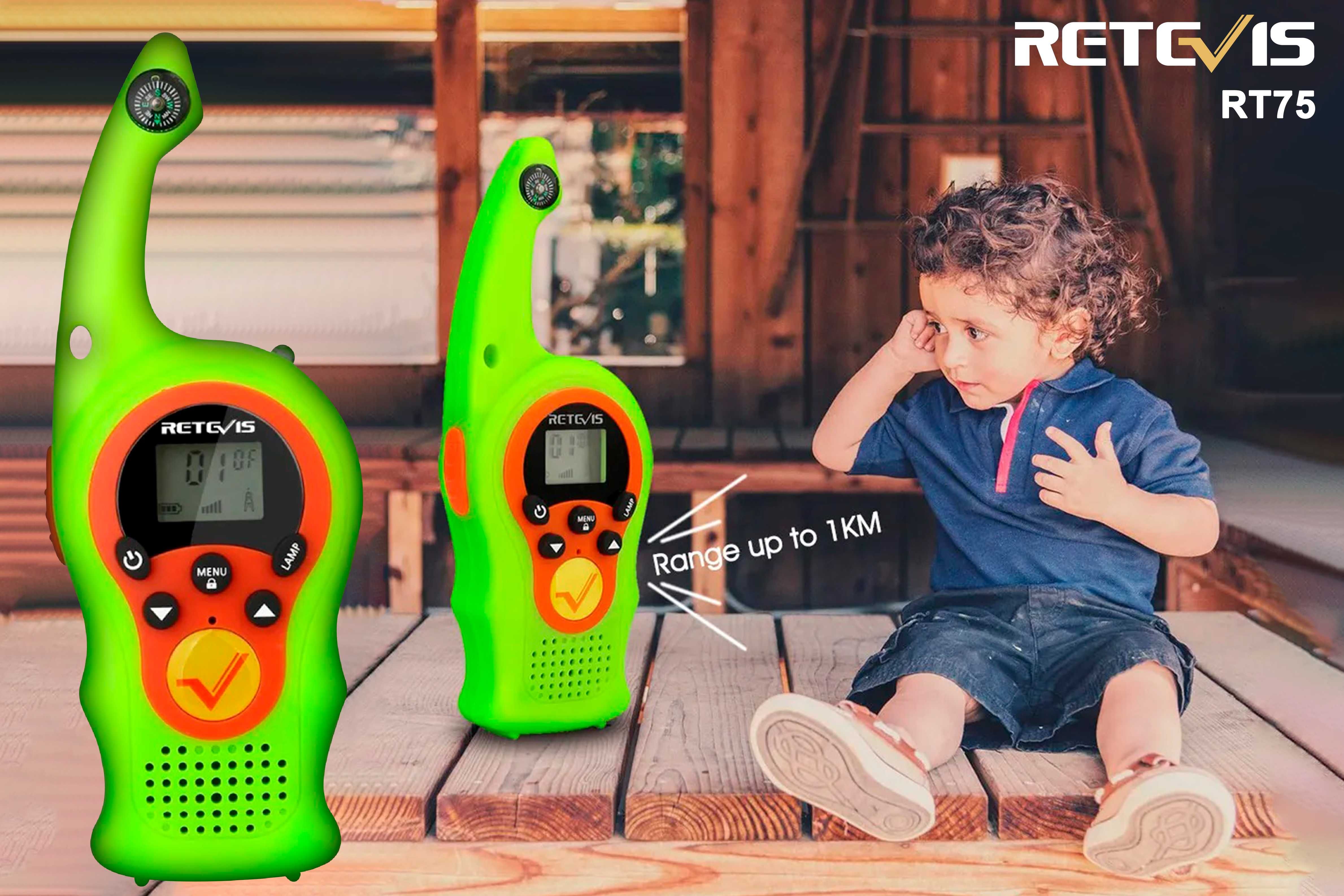 Rádio portátil Retevis para crianças PMR446