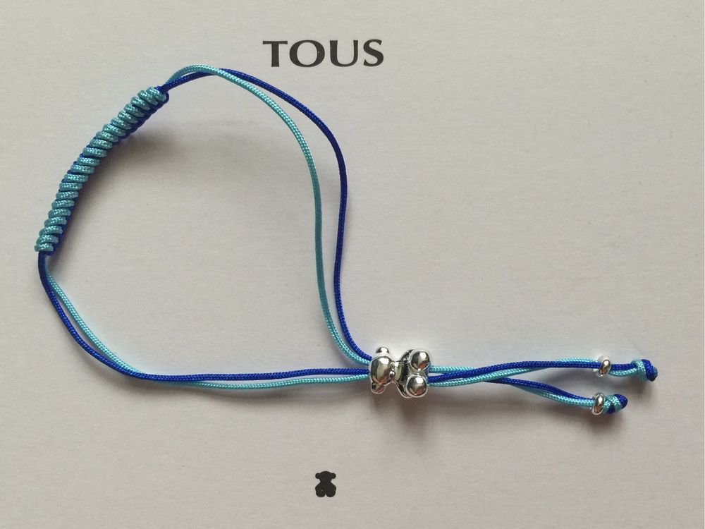Tous Bold Bear bransoletka ze sznurka niebieska