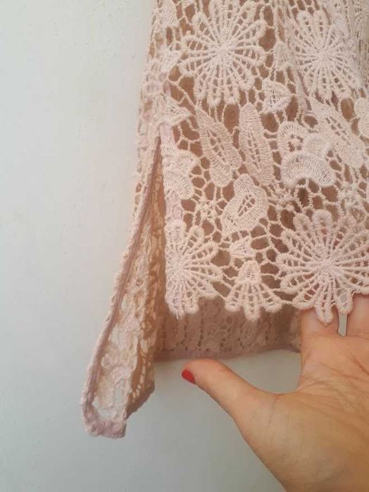 Zara Woman // Blusa renda guipura S/M // Nova com etiqueta