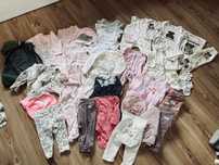 Paka 56-62 dziewczynka 50 sztuk newbie, smyk, H&M, mayoral lv inne