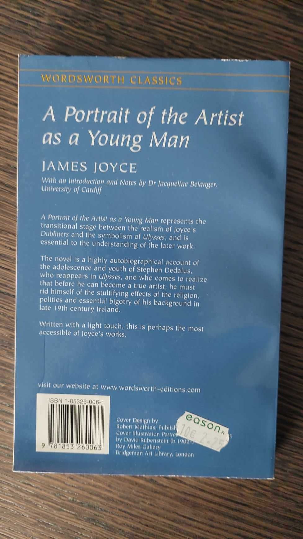 James Joyce: "A Portrait of the Artist as a Young Man" [po angielsku]